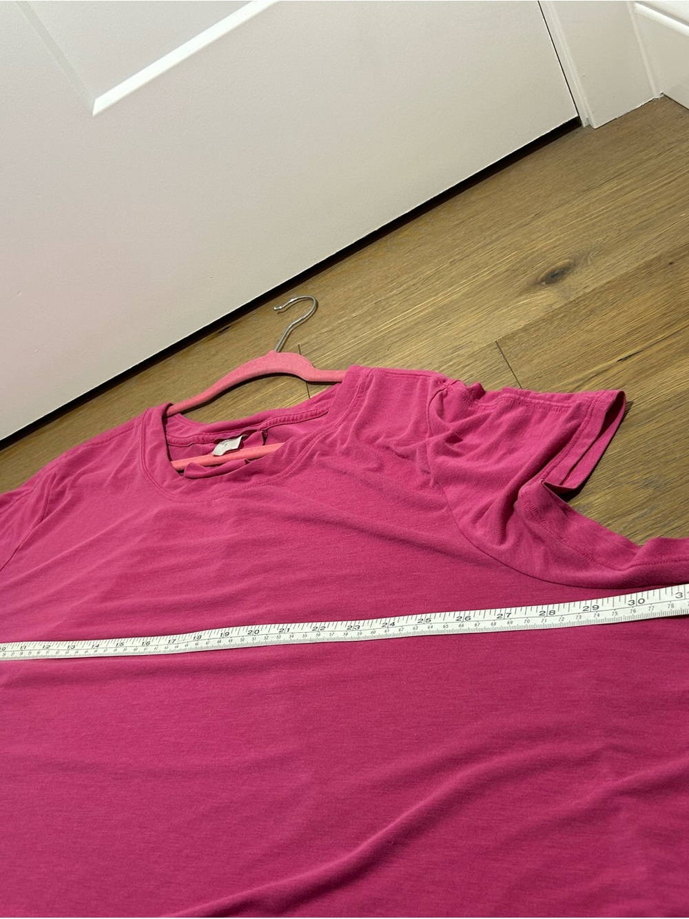 Athleta Short Sleeve Scoop Neck Top - Fuchsia Pink plus size 2X - Picture 9 of 10
